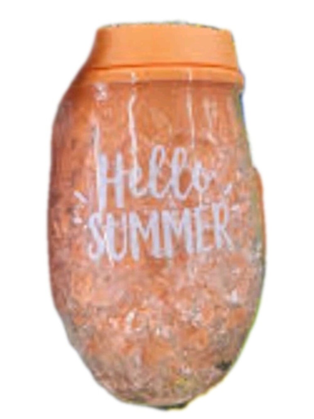 Freeze Stemless 10oz “HELLO SUMMER” Crackle Tumbler w/ Lid – Double Wall